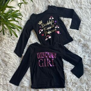 Children’s Place Daddy’s Girl Long Sleeve Shirt Bundle Set Size 3T